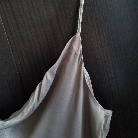 NWT RHINESTONE STRAP SLIP DRESS. - Picture 3 of 8